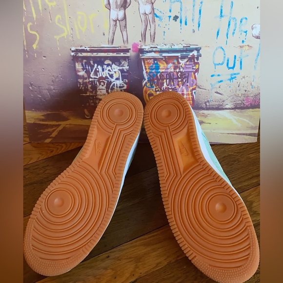 Nike Mens Air Force 1 Lows Mint Green Suede - Picture 4 of 4